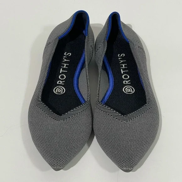 Rothy's The Point Cloud Grey 8.5 Womens Flats Retired Color - Picture 2 of 13